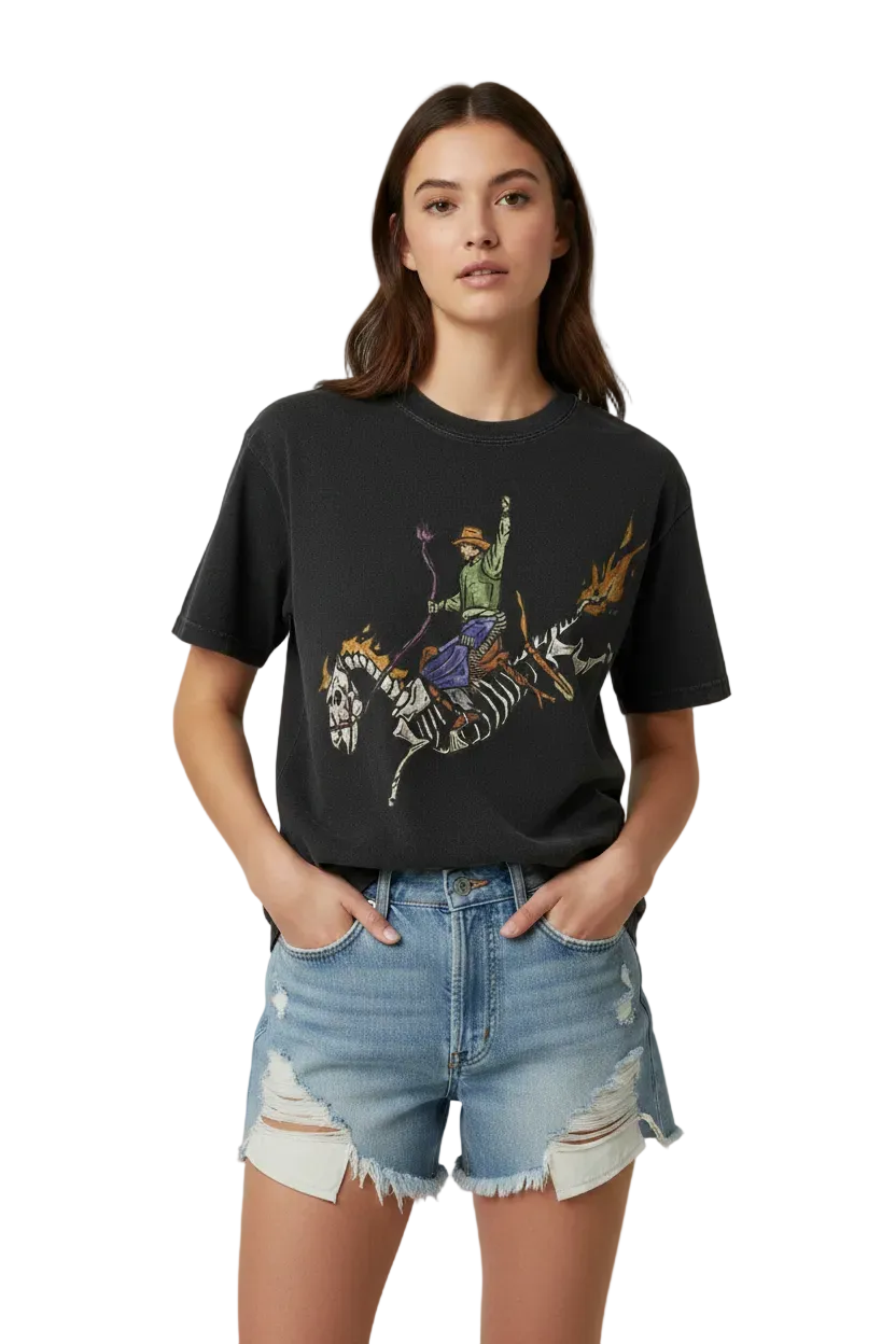 Flaming cowboy